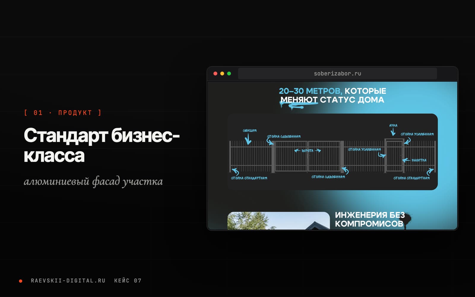 Интерактивная схема ограждения на сайте СобериЗабор