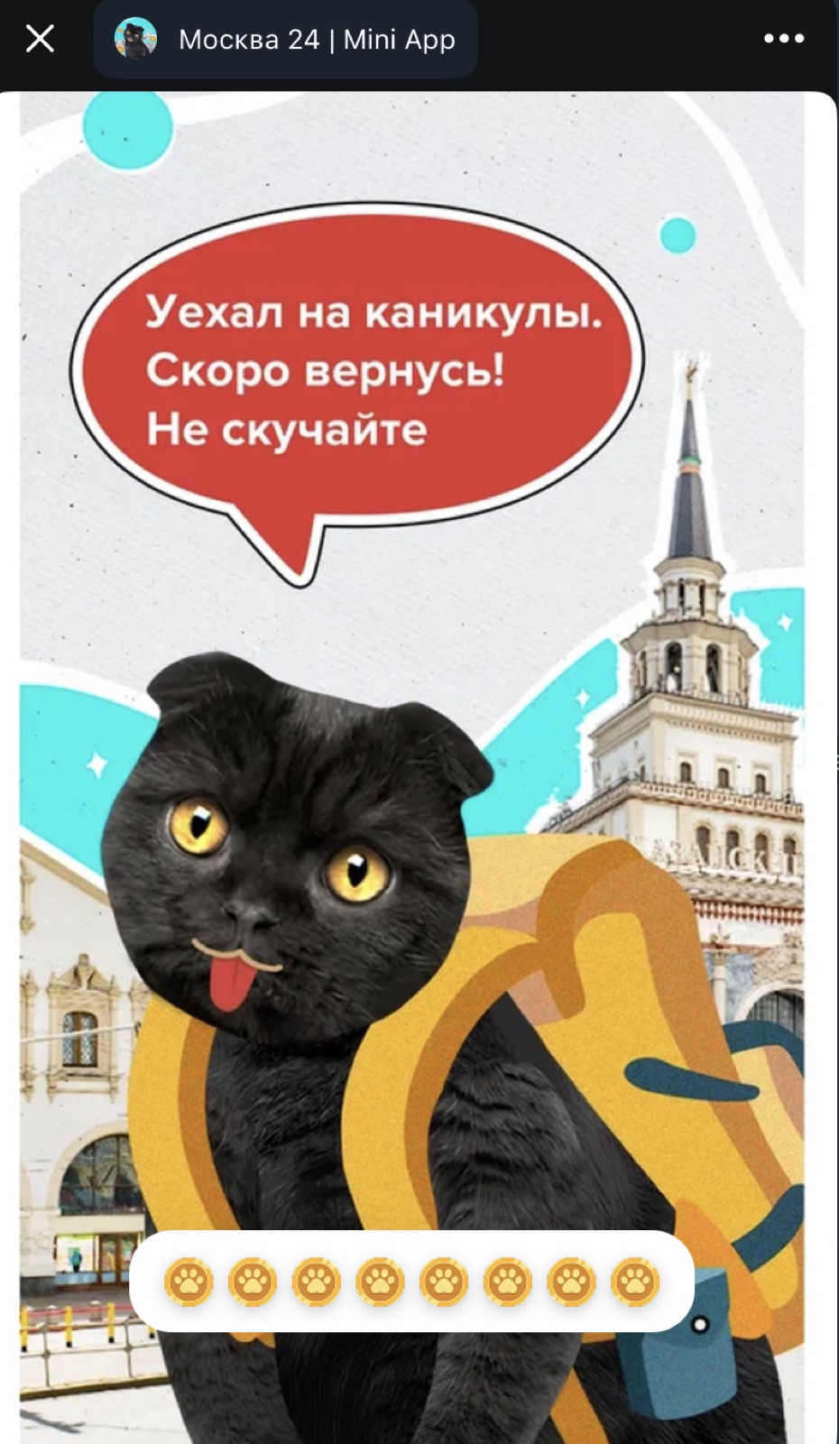 Проект Мини-приложение для Москвы 24